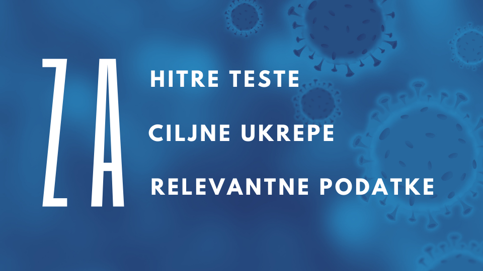 ZA hitre teste, ciljne ukrepe in relevantne podatke