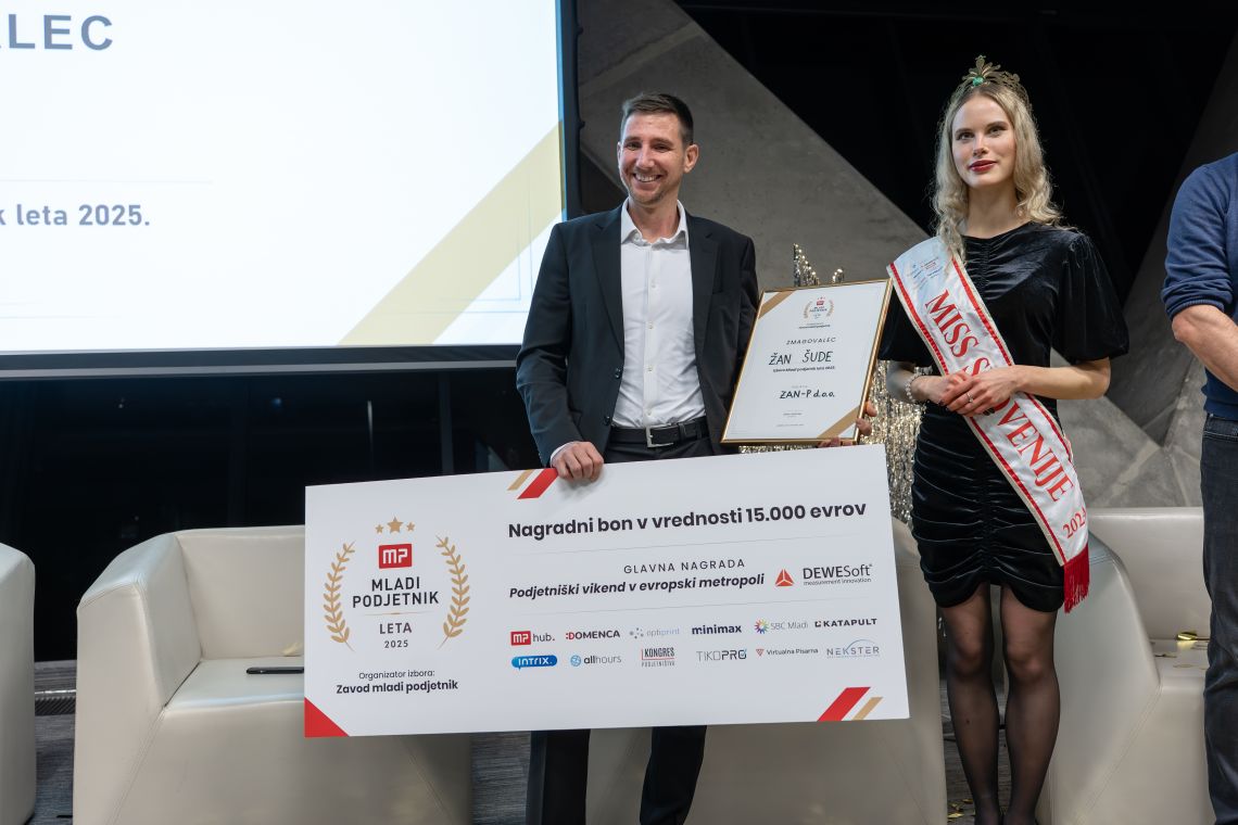 Žan Šude je Mladi podjetnik leta 2025