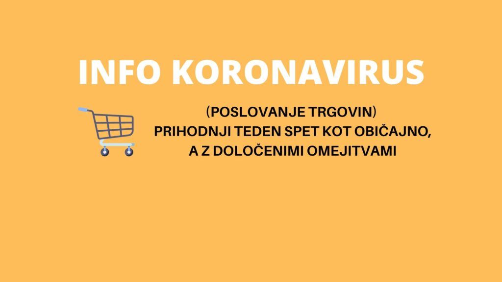 INFO KORONAVIRUS: Prihodnji teden lahko vsi trgovci spet poslujejo kot običajno. Kaj vse prinaša novi odlok?