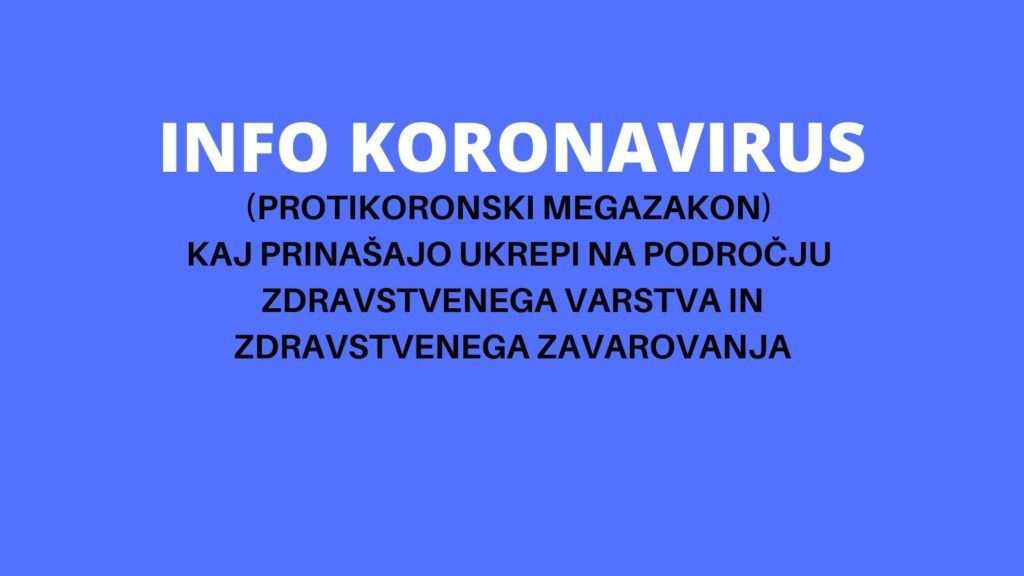 INFO KORONAVIRUS: (protikoronski megazakon) Kaj prinašajo ukrepi na področju nadomestil za bolniško odsotnost