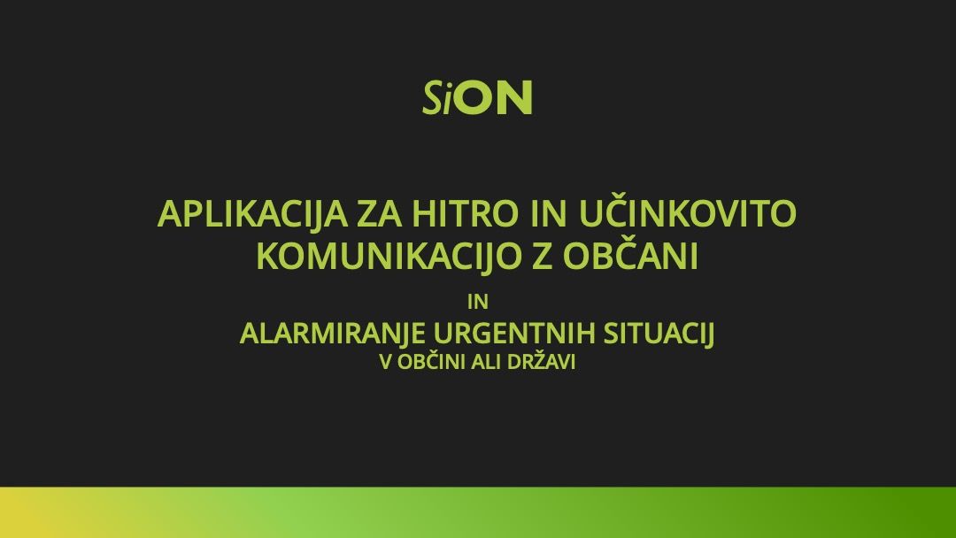 SiON: hitra digitalna komunikacija z občani v vašem domačem okolju