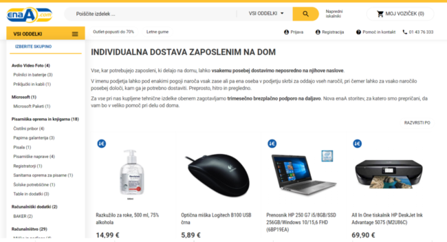 Podpora delu na domu in individualna dostava pripomočkov (Gambit trade - Enaa.com)