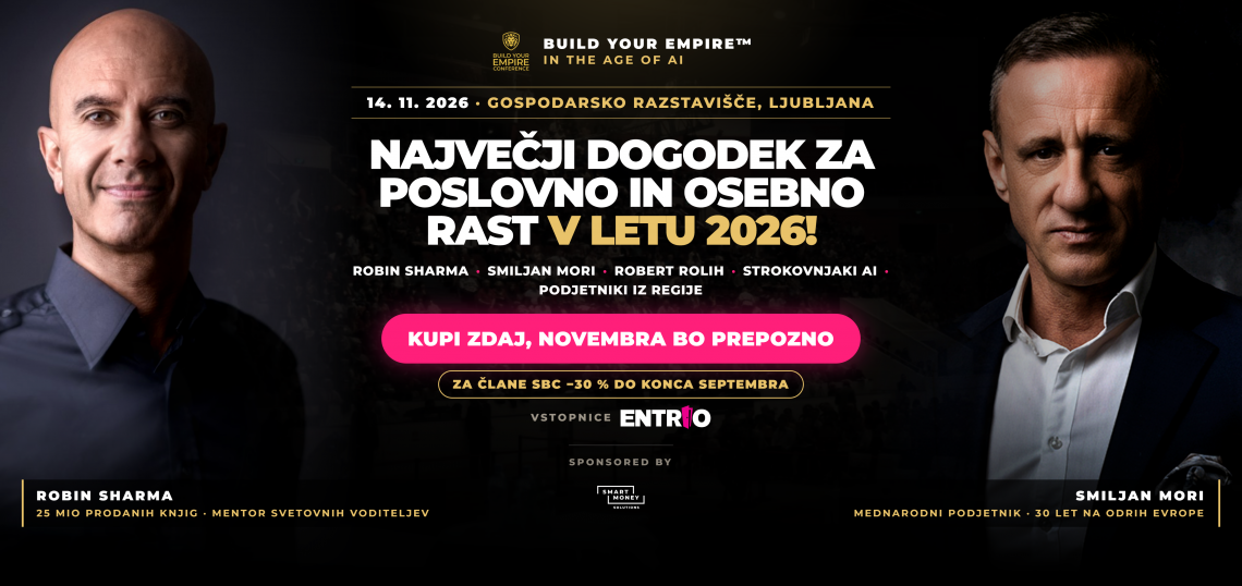 Robin Sharma prvič v Ljubljani: 30% popust za člane SBC