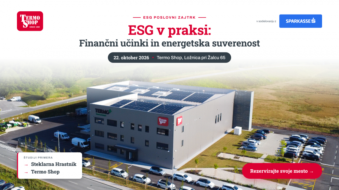 ESG zajtrk: Kako trajnost prinaša merljive prihranke? Izkušnje Steklarne Hrastnik in Termo Shopa