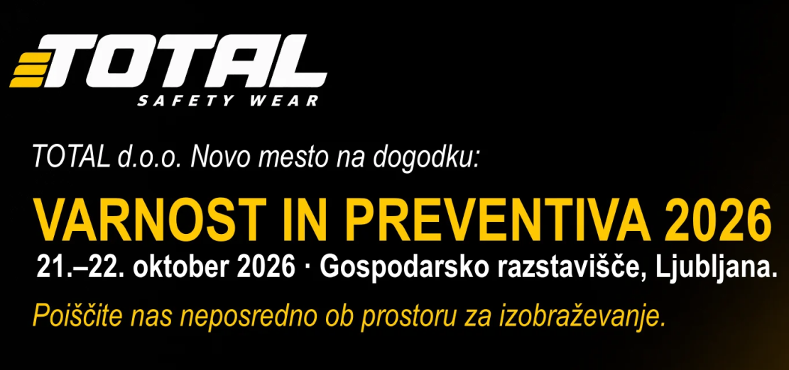 Total d. o. o. Novo mesto vas pričakuje na sejmu Varnost in preventiva 2026