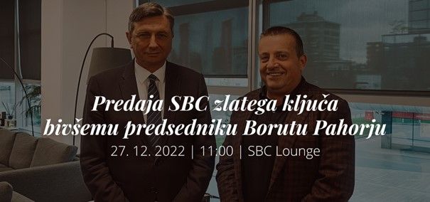 Vabilo na dogodek: predaja zlatega ključa SBC predsedniku Pahorju