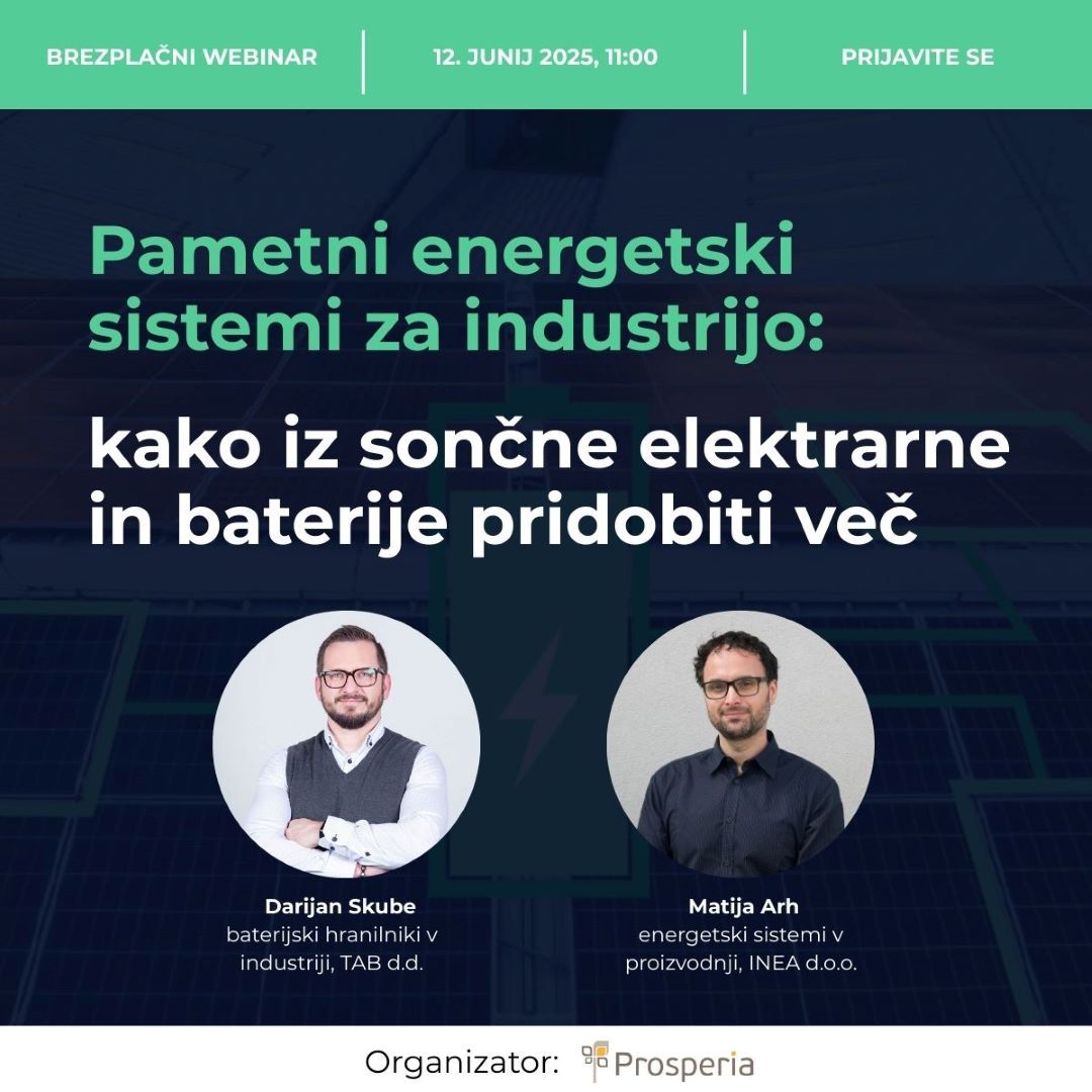 Webinar: Kako v industriji iz sončne elektrarne in baterije pridobiti več?