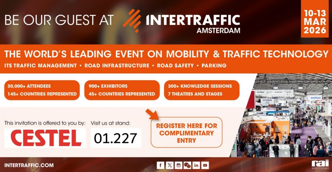 Podjetje Cestel vabi, da jih obiščete na sejmu Intertraffic Amsterdam